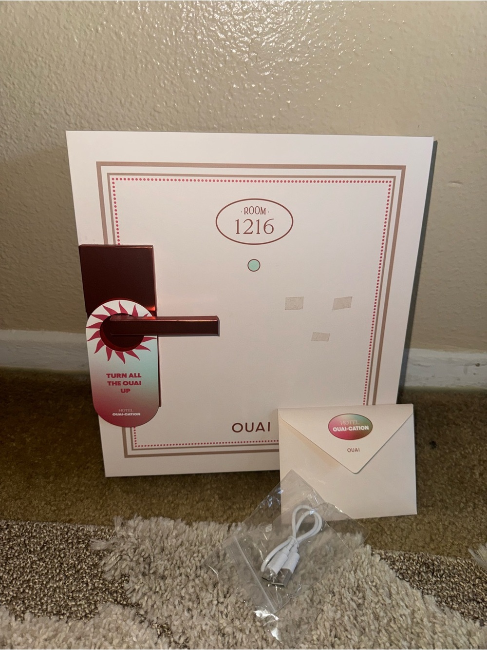 OUAI empty pr box/empty gift box